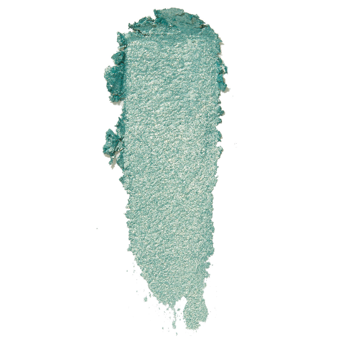 Mint 4 U ColourPop Super Shock Shadow swatch - shimmery mint green pigment smeared in a single swipe, showing metallic sparkle and creamy payoff on a clean white background.