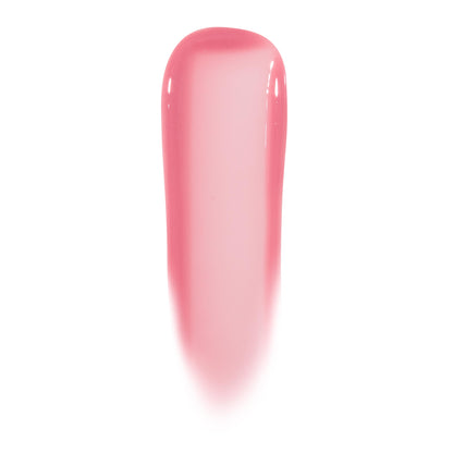 Sheer baby-pink swipe of Super Sweet Ultra Glossy Lip, a high-shine ColourPop Ultra Glossy Lip, shown as a single elongated swatch with glassy finish and soft tint on a clean white background.
